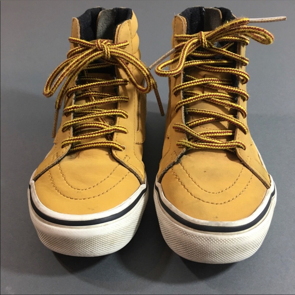Vans Boys High Top Tan Shoes, Boys size 1.5
